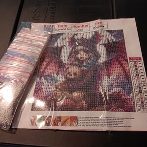 Diamond Art Kit with Bear and Dragon Design 20x20